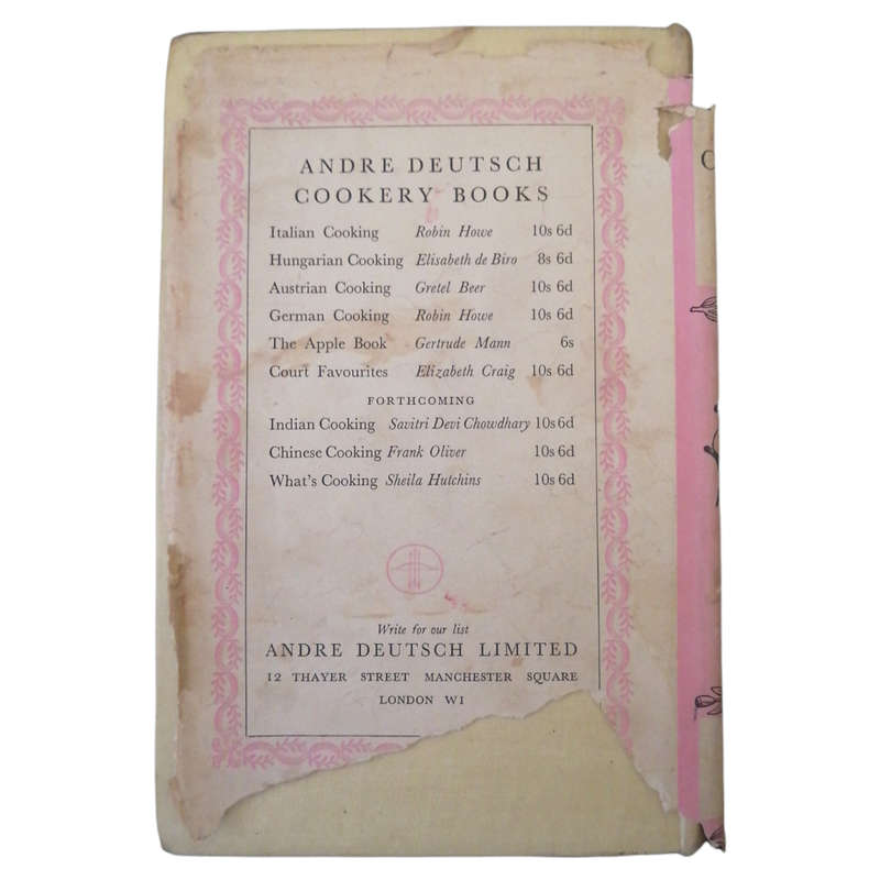 Jewish Cookery by Leah W. Leonard 1951 Hardcover w/Dustjacket