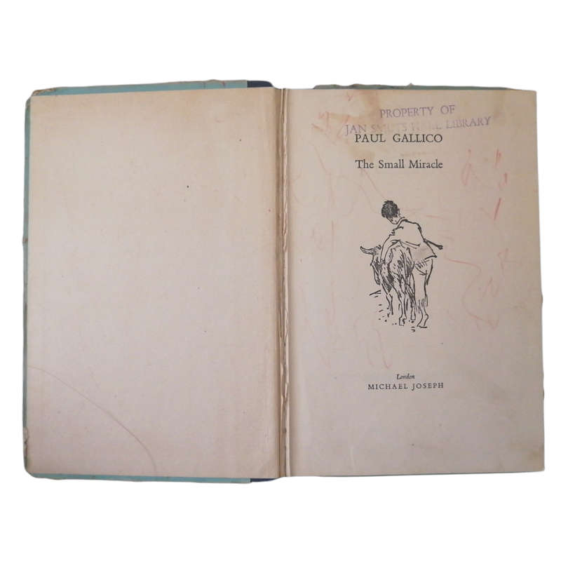 The Small Miracle by Paul Gallico 1952 Hardcover w/o Dustjacket