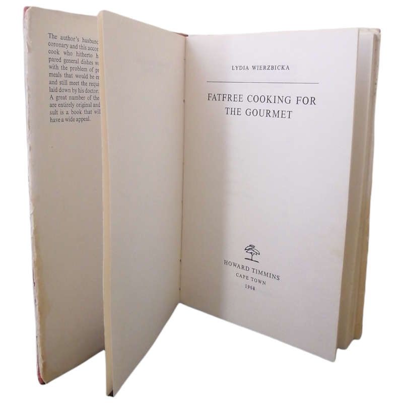 Fat Free Cooking For The Gourmet by Lydia Wierzbicka 1968 Hardcover w/Dustjacket