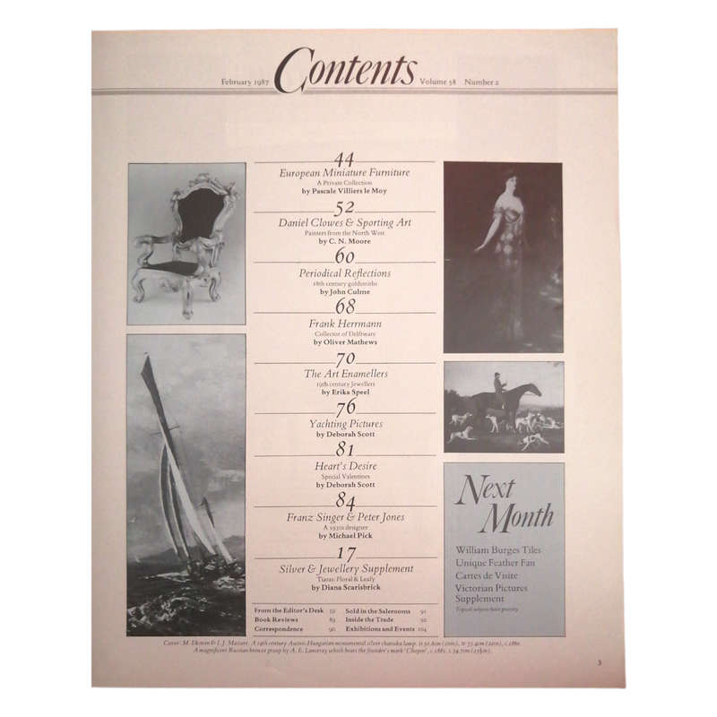 The Antique Collector Volume 58 Number 2 February 1987 Softcover