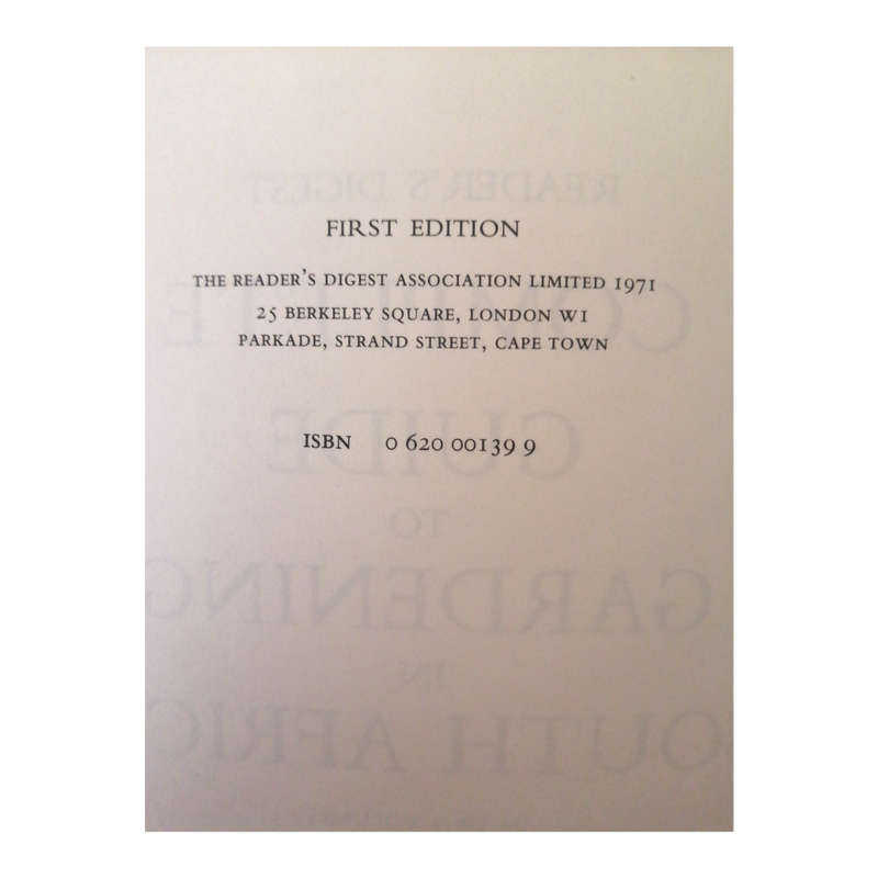 Reader`s Digest Complete Guide To Gardening In South Africa Volume 1 and Volume 2 Set First Edition