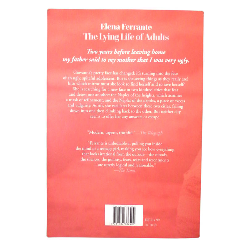 The Lying Life Of Adults by Elena Ferrante 2020 Softcover