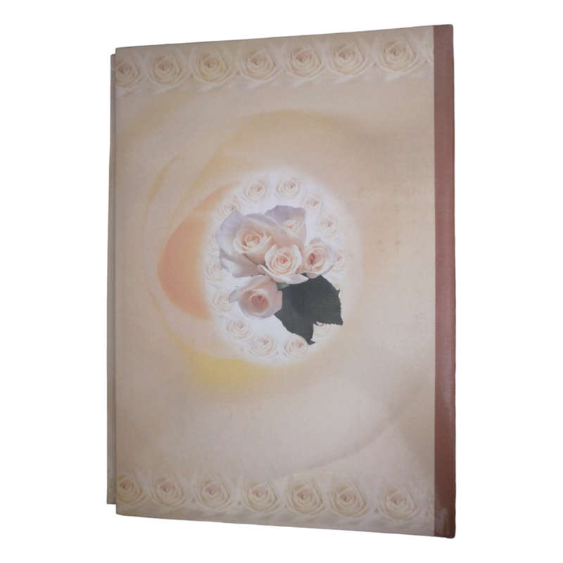 300 Pocket- Book Type Slip-In Yellow Rose Photo Album- With Memo Writing Area