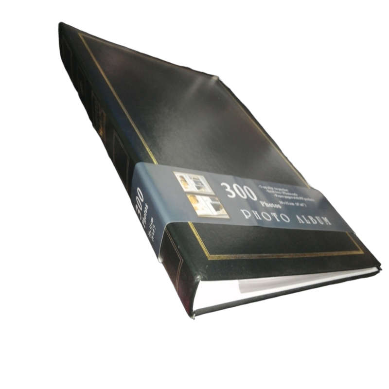 300 Pocket- Book Type Slip-In Acid Free With Memo Writing Area Dark Green Photo Album