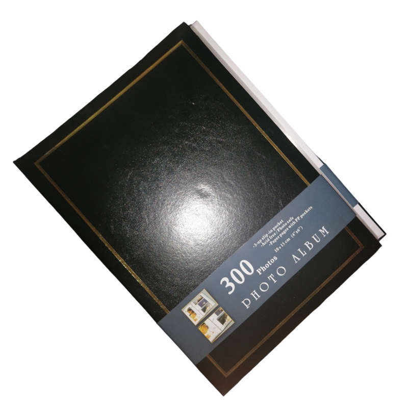 300 Pocket- Book Type Slip-In Acid Free With Memo Writing Area Dark Green Photo Album