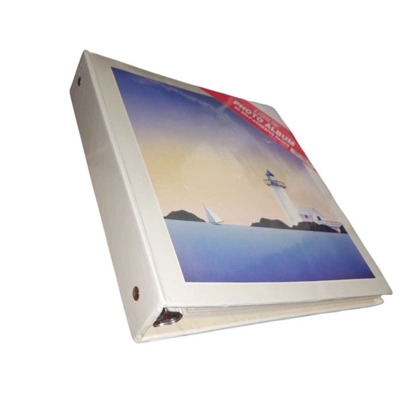 60 Pocket- 3-Ring Binder Self Adhesive White Lighthouse Photo Album