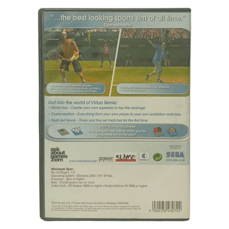 Virtual Tennis 3 PC (DVD)