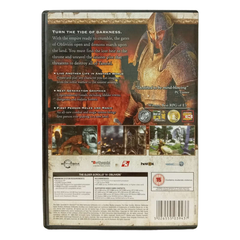 The Elder Scrolls IV - Oblivion PC (DVD)