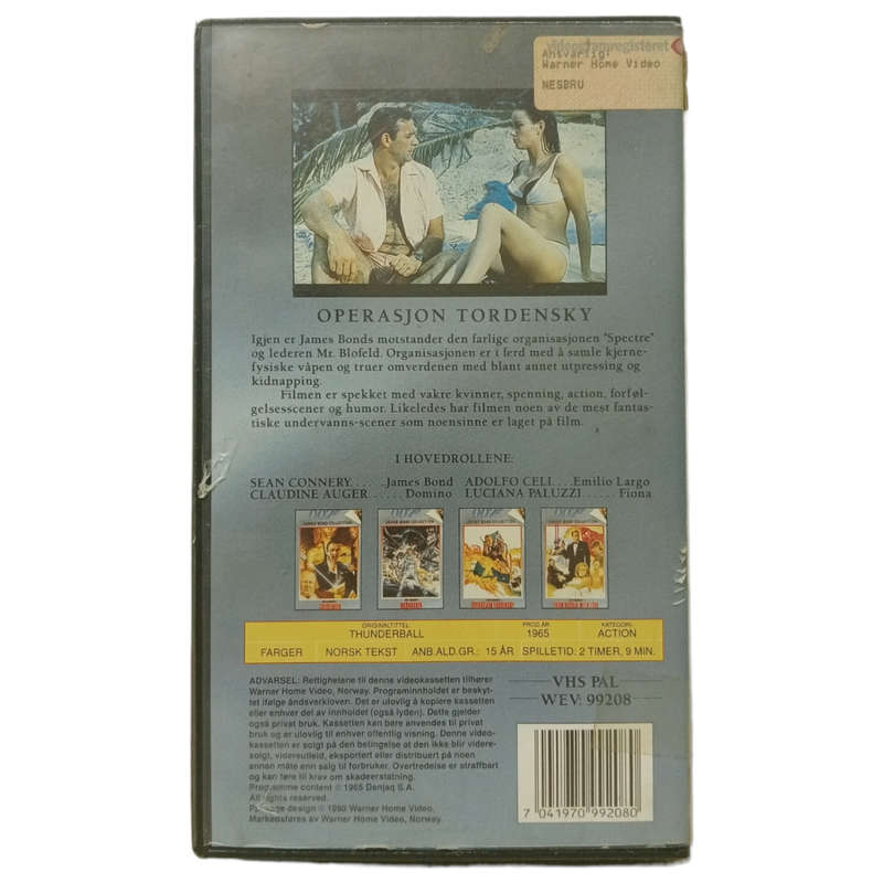 James Bond - Operasion Tordensky VHS