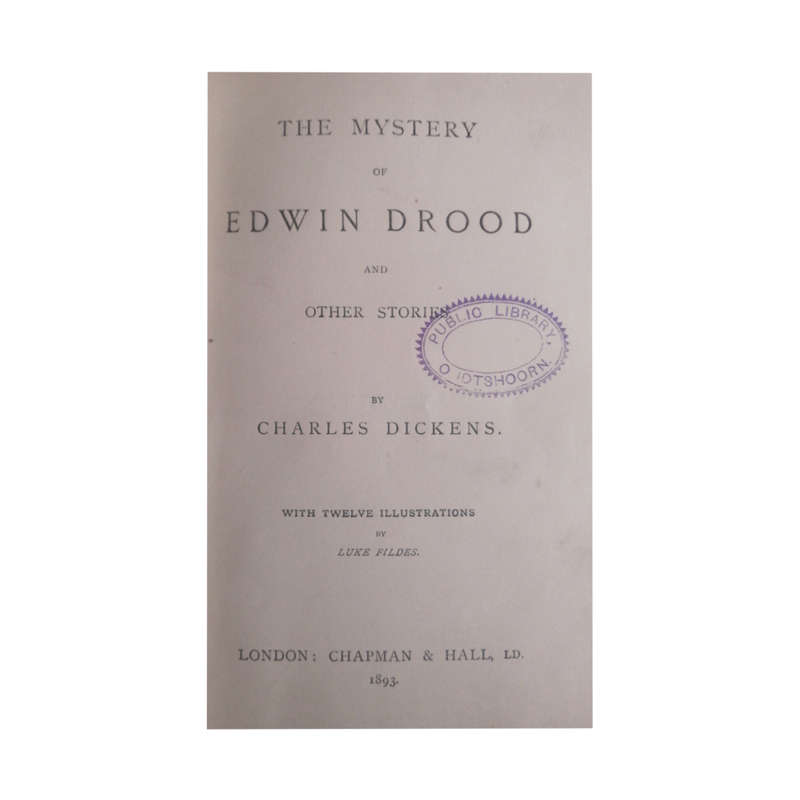 1893 The Mystery Of Edwin Drood by Charles Dickes Hardcover w/o Dustjacket