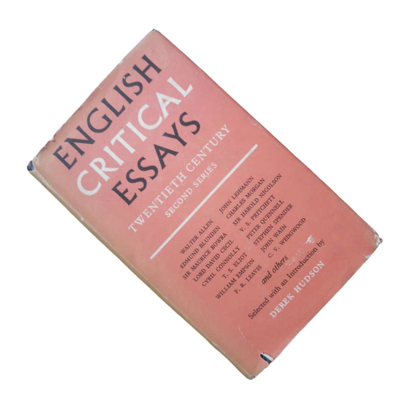 1958 English Critical Essays by Derek Hudson Hardcover w/ Dustjacket