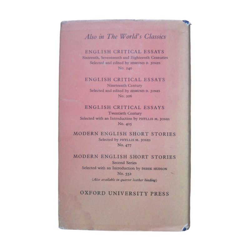 1958 English Critical Essays by Derek Hudson Hardcover w/ Dustjacket