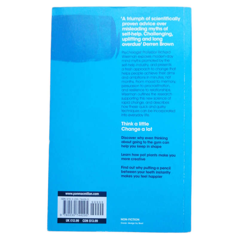 59 Seconds- Think A Little, Change A Lot by Professor Richard Wiseman 2009 Softcover