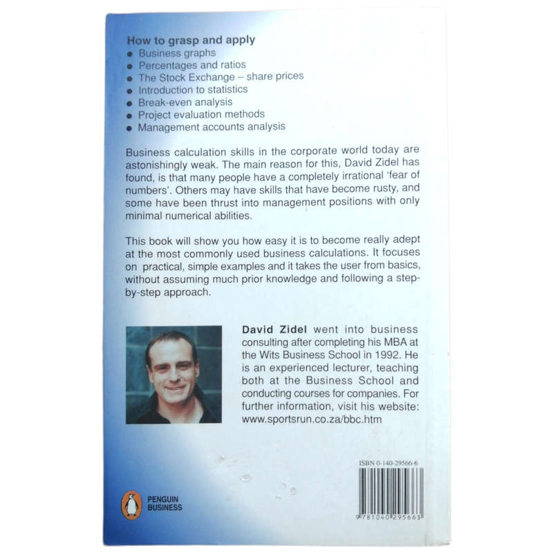 Basic Business Calculations by David Zidel 2001 Softcover
