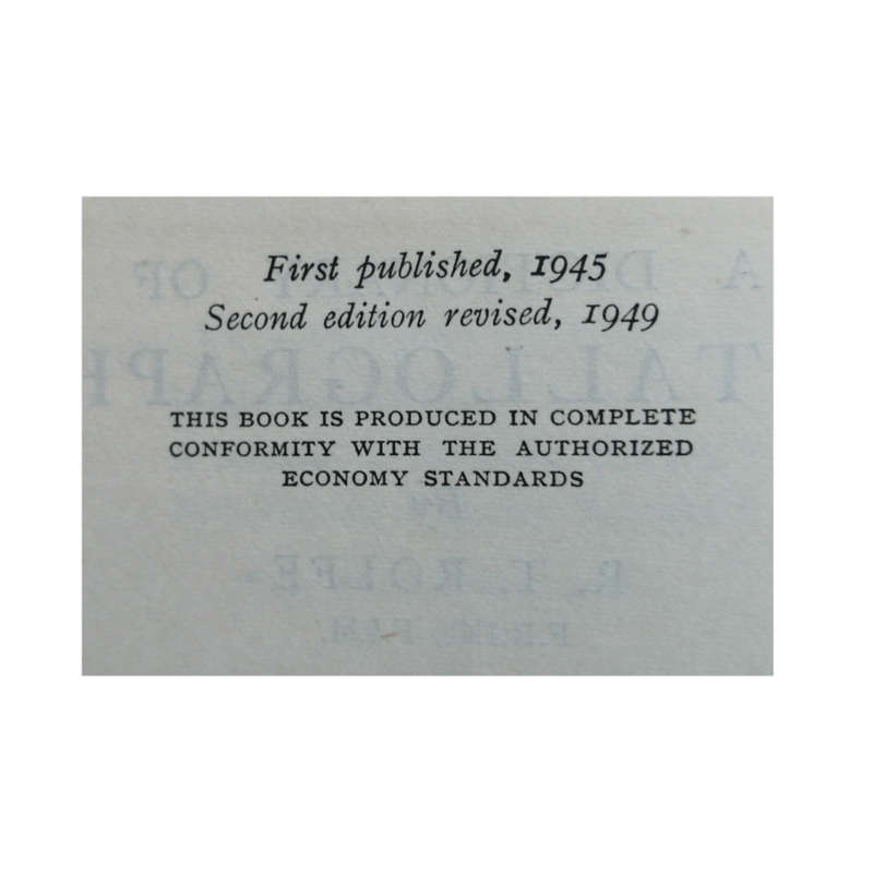 A Dictionary Of Metallography by R. T. Rolfe 1949 Hardcover w/o Dustjacket
