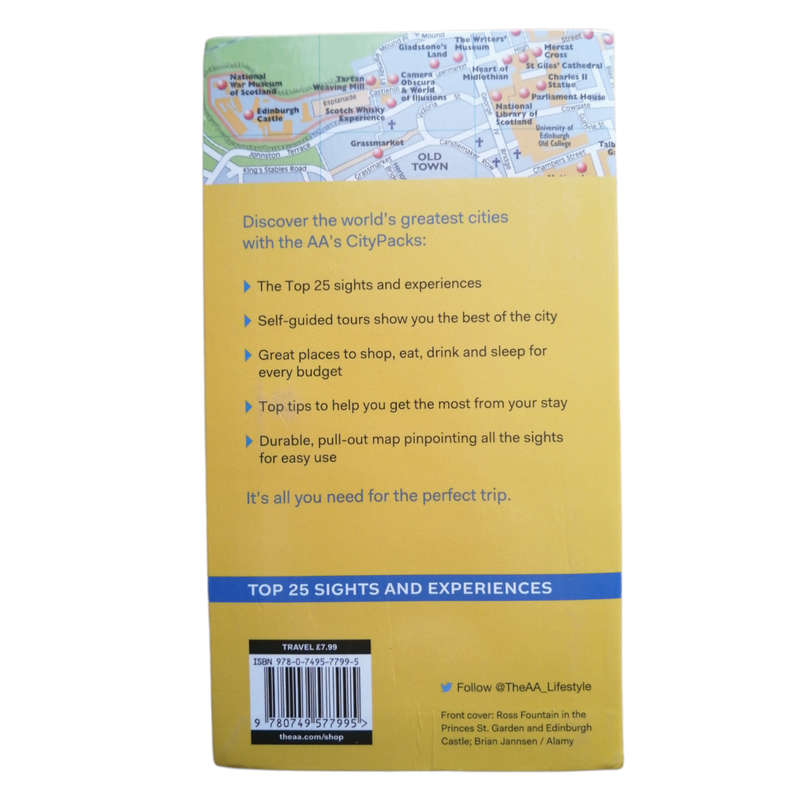 Citypack Guide To Edinburgh With Pull-Out Map 2016 Softcover
