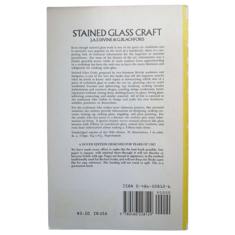Stained Glass Craft by J. A. F. Divine and G. Blachford 1972 Softcover