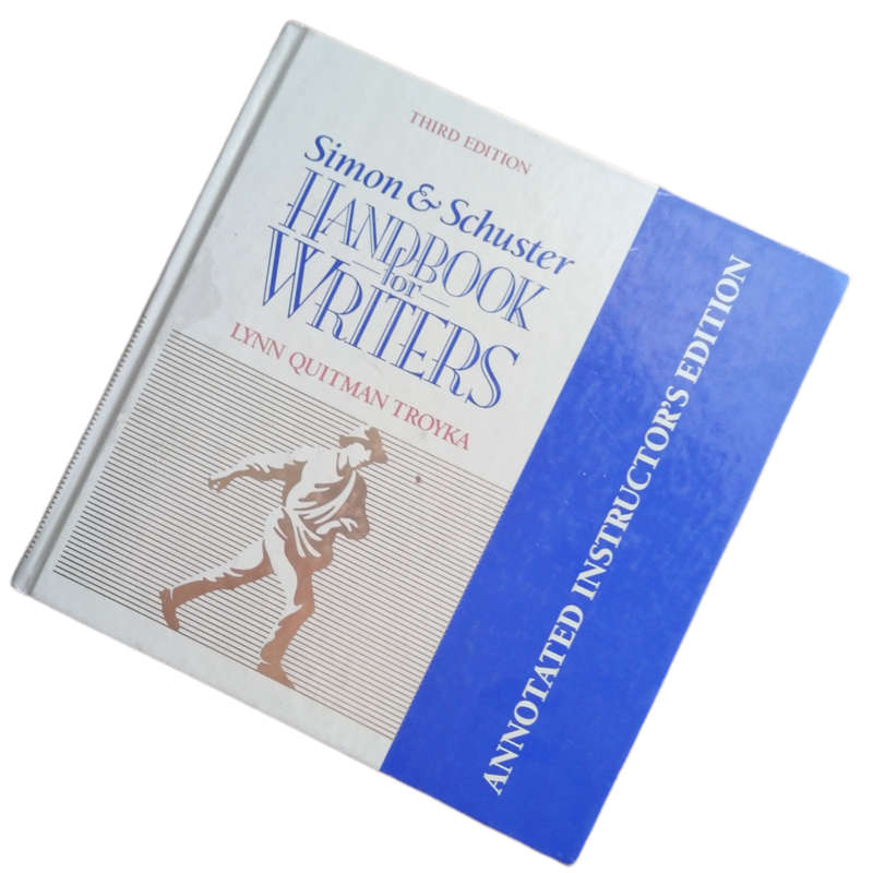 Simon & Schuster Handbook For Writers by Lynn Quitman Troyka 1993 Hardcover w/o Dustjacket
