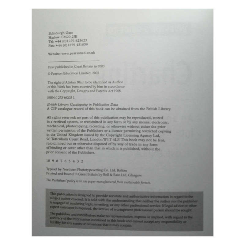 Investor`s Guide TO Charting by Alistair Blair 2003 Softcover