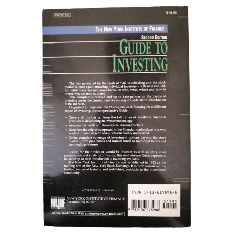 Guide To Investing by The new York Institute Of Finance 1992 Softcover