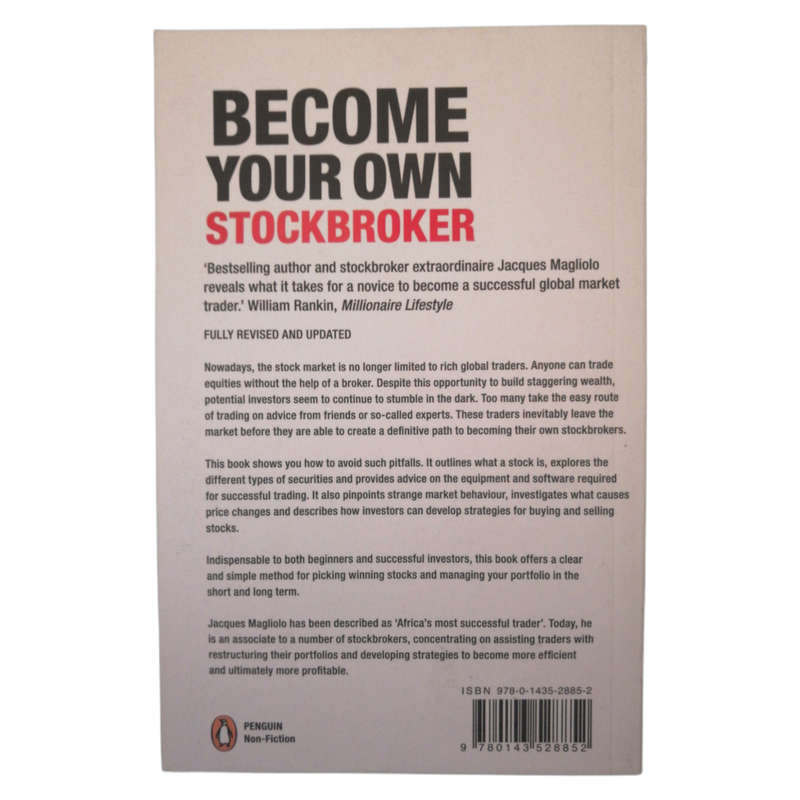Become Your Own Stockbroker by Jacques Magliolo 2012 Softcover