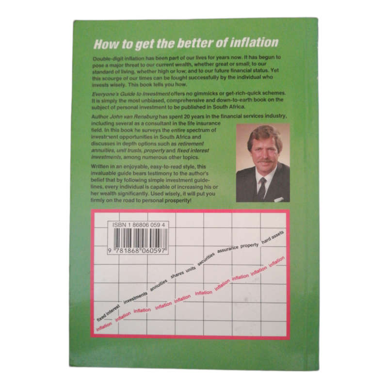 Everyone`s Guide To Investment by John C. Van Rensburg First Edition 1989 Softcover