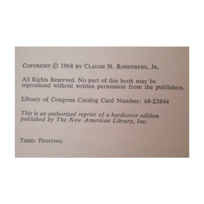 The Common Sense Way To Stock Market Profits by Claude N. Rosenberg 1968 Softcover