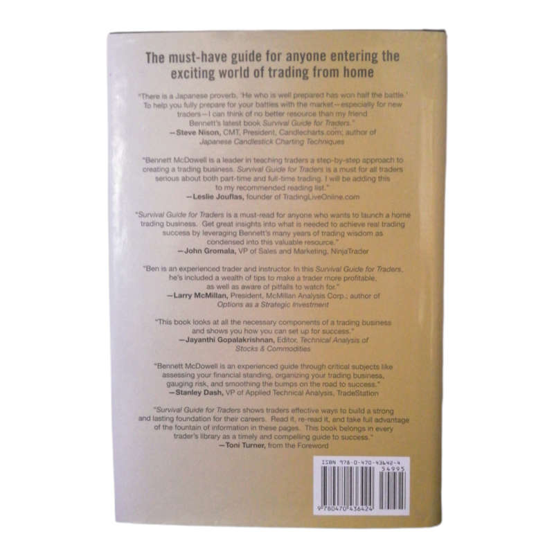Survival Guide For Traders by Bennett A. McDowell 2012 Hardcover w/Dustjacket