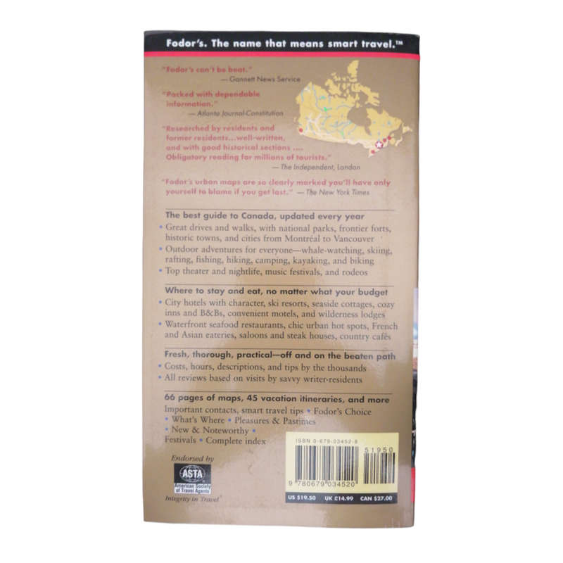 1997 Fodor`s 98 Canada Softcover