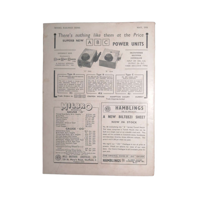 1956 Model Railway News Magazine May 1956 Softcover