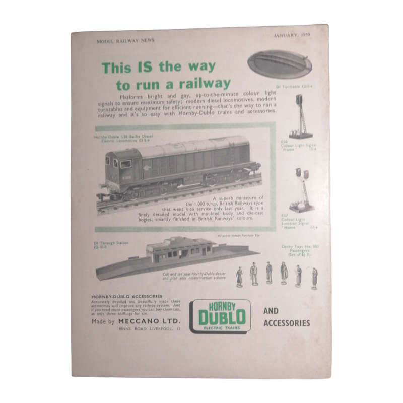 1959 Model Railway News Magazine January 1959 Softcover