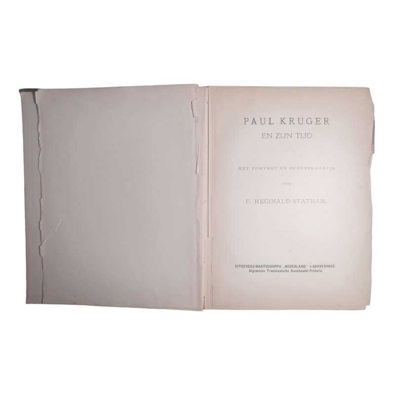 Paul Kruger En Zijn Tijd by F. Reginald Statham Hardcover w/o Dustjacket