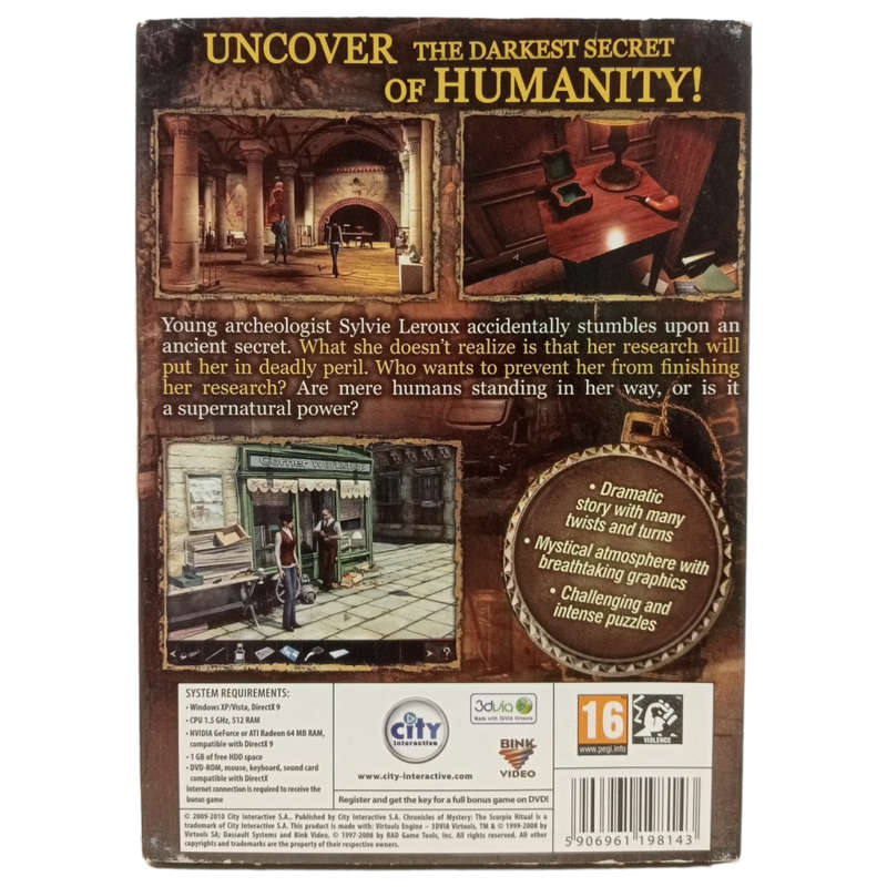 Chronicles Of Mystery - The Scorpio Ritual PC (DVD)
