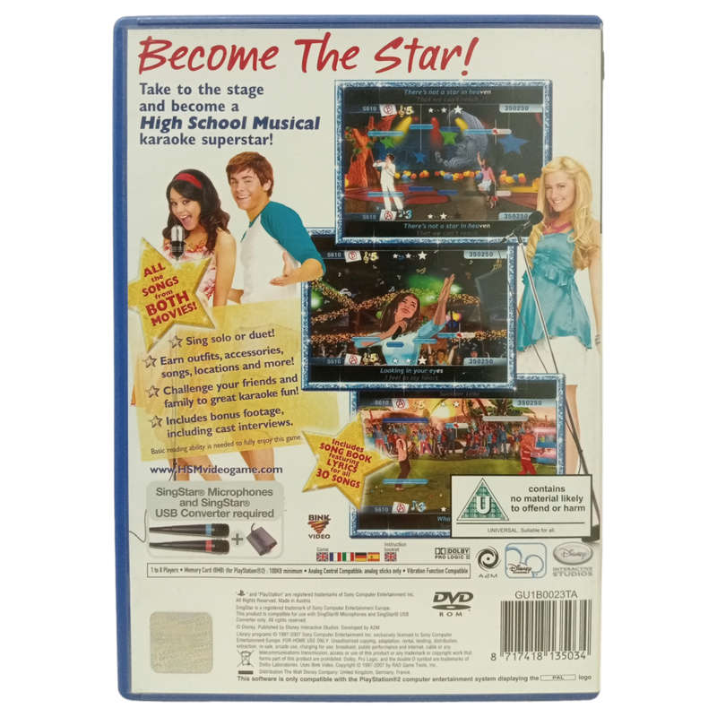 High School Musical - Sing it Play Station 2