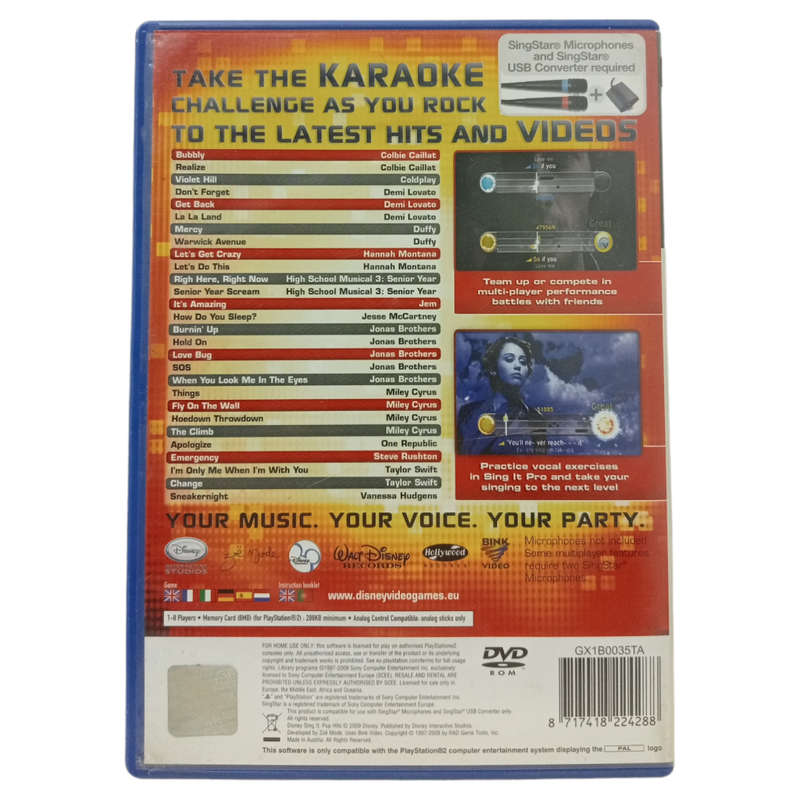 Sing It - Pop Hits Play Station 2