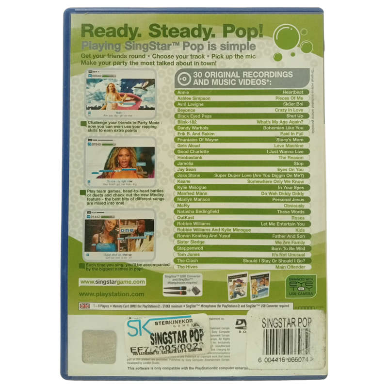 Sing Star Pop Play Station 2