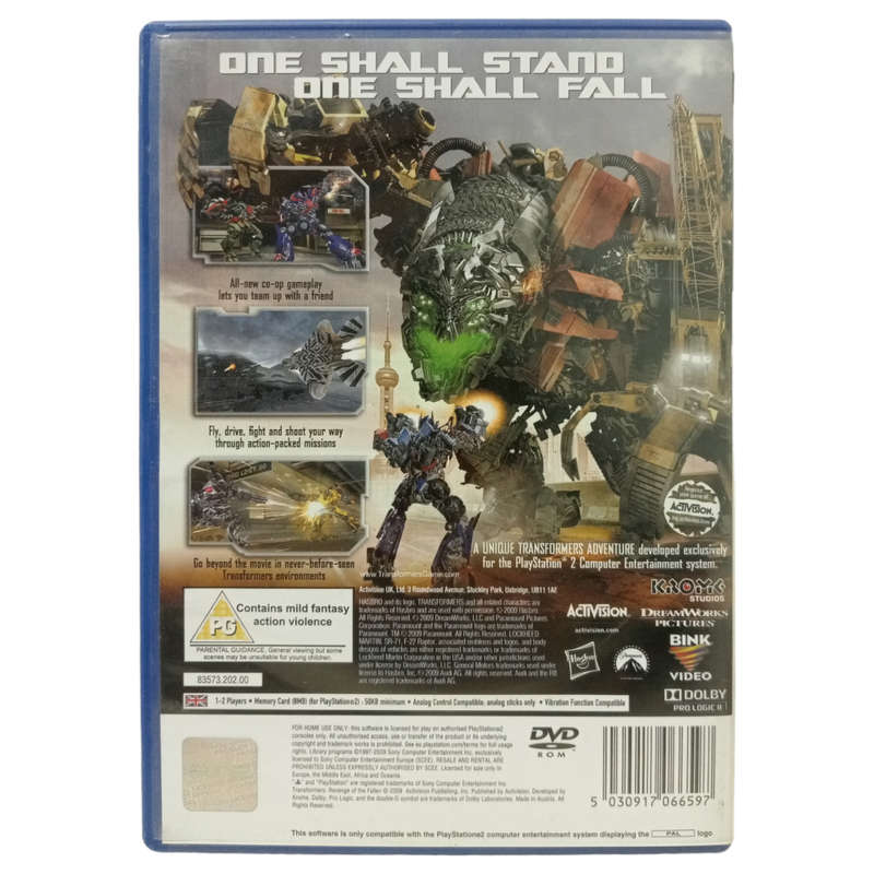 Transformers - Revenge Of The Fallen Play Station 2