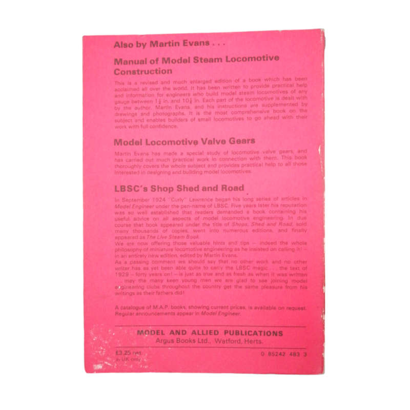 1976 Model Locomotive Boilers by Martin Evans Softcover