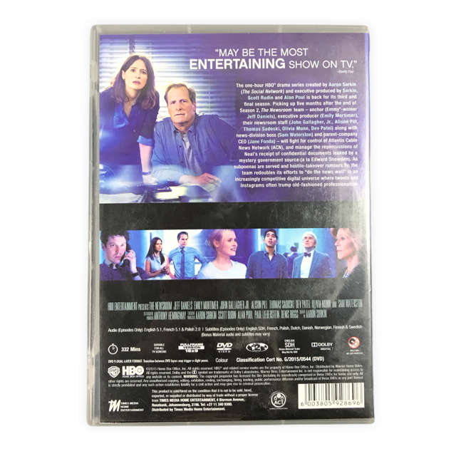 The Newsroom The Complete 3rd Season DvD