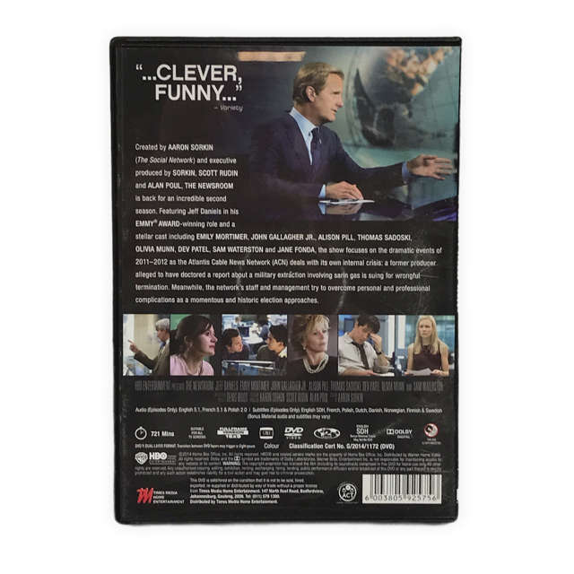 The Newsroom The Complete Second Season DvD