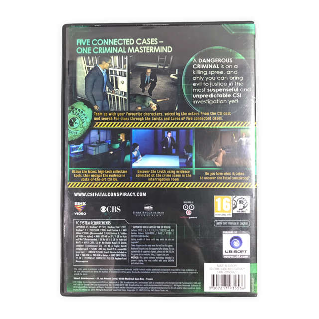 CSI: Crime Scene Investigation Fatal Conspiracy (PC DVD)
