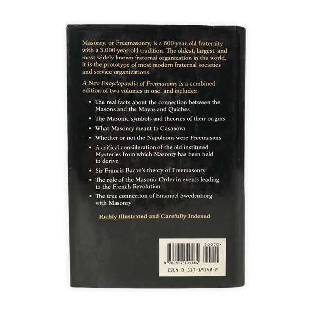 A New Encyclopaedia Of Freemasonry By Arthur Edward Waite Hardcover w/Dust Jacket 1996