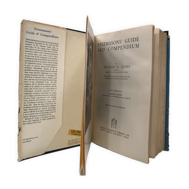 Freemason's Guide and Compendium by Bernard E. Jones Hardcover 1963 w/Dustjacket