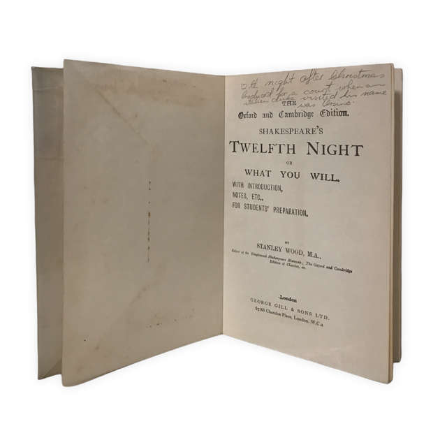 The Oxford and Cambridge Edition 1968 : Shakespeare's Twelfth Night or What You Will with Intro, Not