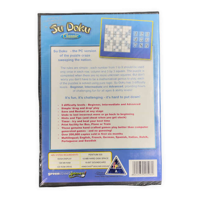Sudoku Classic (PC DVD) [Factory Sealed]