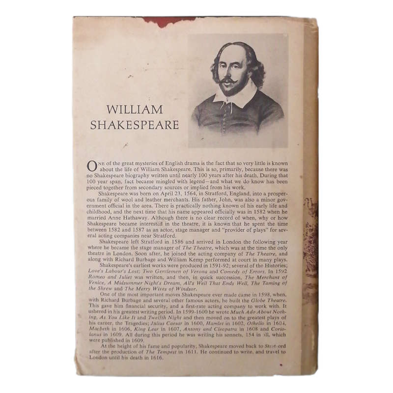 The Complete Works Of Shakespeare Arranged In Their Chronological Order Edited by W. G. Clark and W.