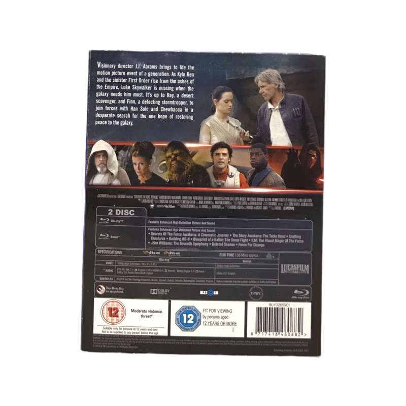Star Wars - The Force Awakens Blu-Ray Dvd