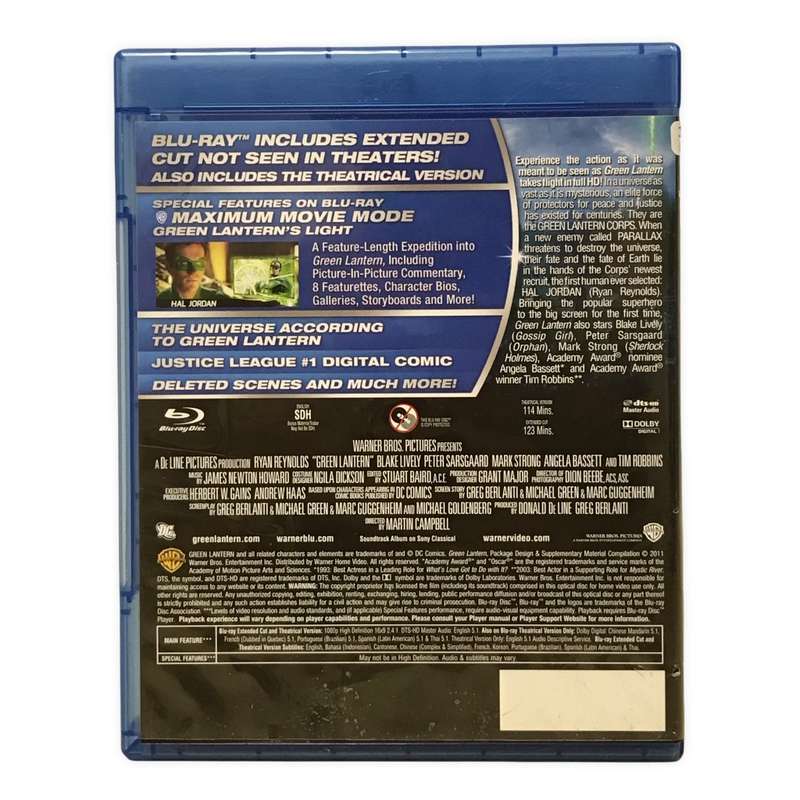 Green Lantern Blu-Ray Dvd
