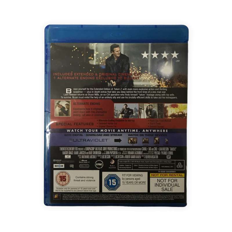 Taken 2 (Extended Harder Cut ) Blu-Ray Dvd