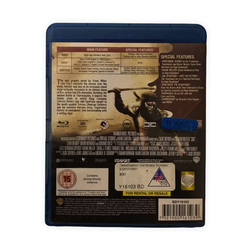300 Blu-Ray Dvd